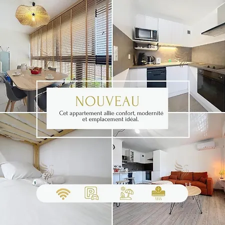 4pers-terrace-clim-wifi-parking Apartament *